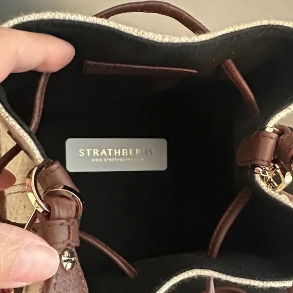 Strathberry Brown and Cream Mini Bag - Picture 6 of 6